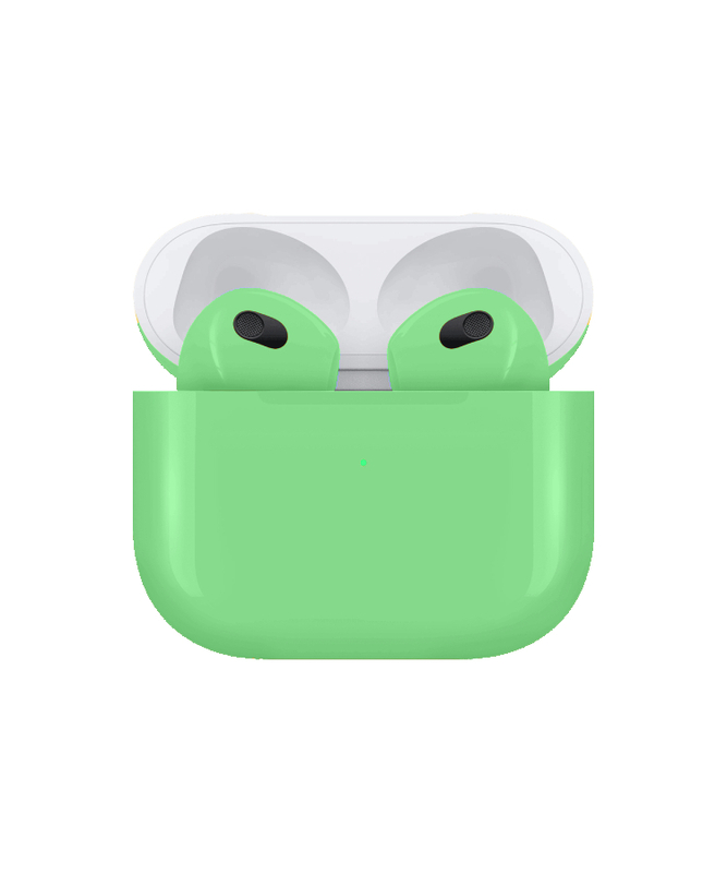 Caviar Customized Apple Airpods (3rd Generation) Glossy Mint Green